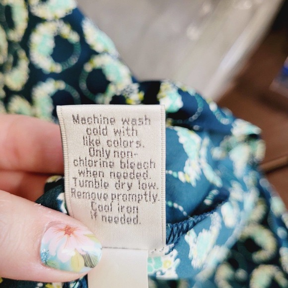 NWT Lauren Conrad Blue & Teal Floral Bustier Spaghetti Strap Dress. Size 10 - Picture 7 of 8